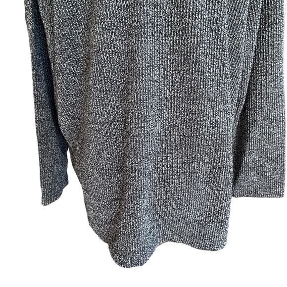 Eccotoo Womens Cardigan All in One Shirt Gray Black White Knit Plus Size 1X - Picture 7 of 12